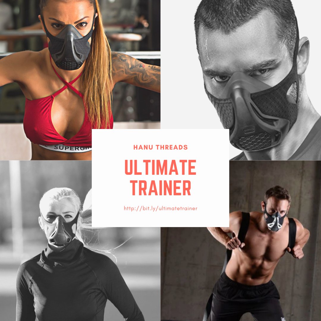 HanuThreads's tweet photo. Now available: the HANU Ultimate Trainer! The Ultimate Trainer is a cutting edge respiratory conditioning device that will take your workouts and fitness to a whole new level of awesome.

Purchase this mask NOW here: https://t.co/i82l6SLSYP.

#hanuthreads #ultimatetrainer #sports https://t.co/NqazwlAtUr