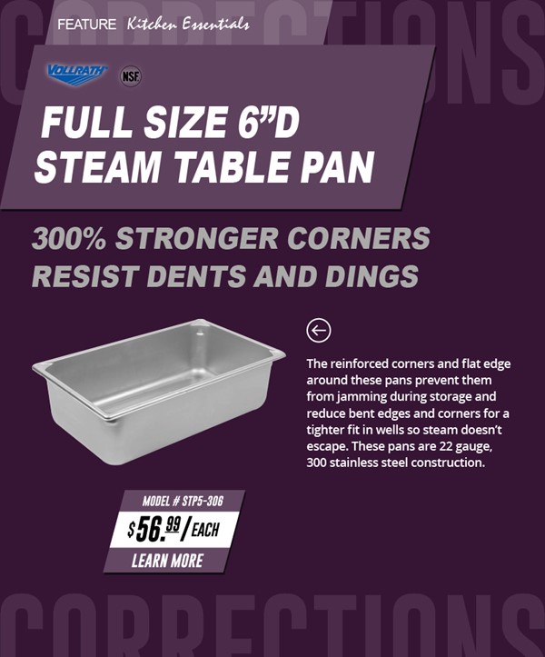 cookscorrect's tweet image. Stock Up on Essential Kitchen Products for Corrections from Cook's Correctional! Call 800-956-5571 x 116 or visit:
bit.ly/Cooks-Stock-Up
#CooksCorrectional #foodservice #sheetpans
#prisonkitchensupplies #correctionalkitchenequipment