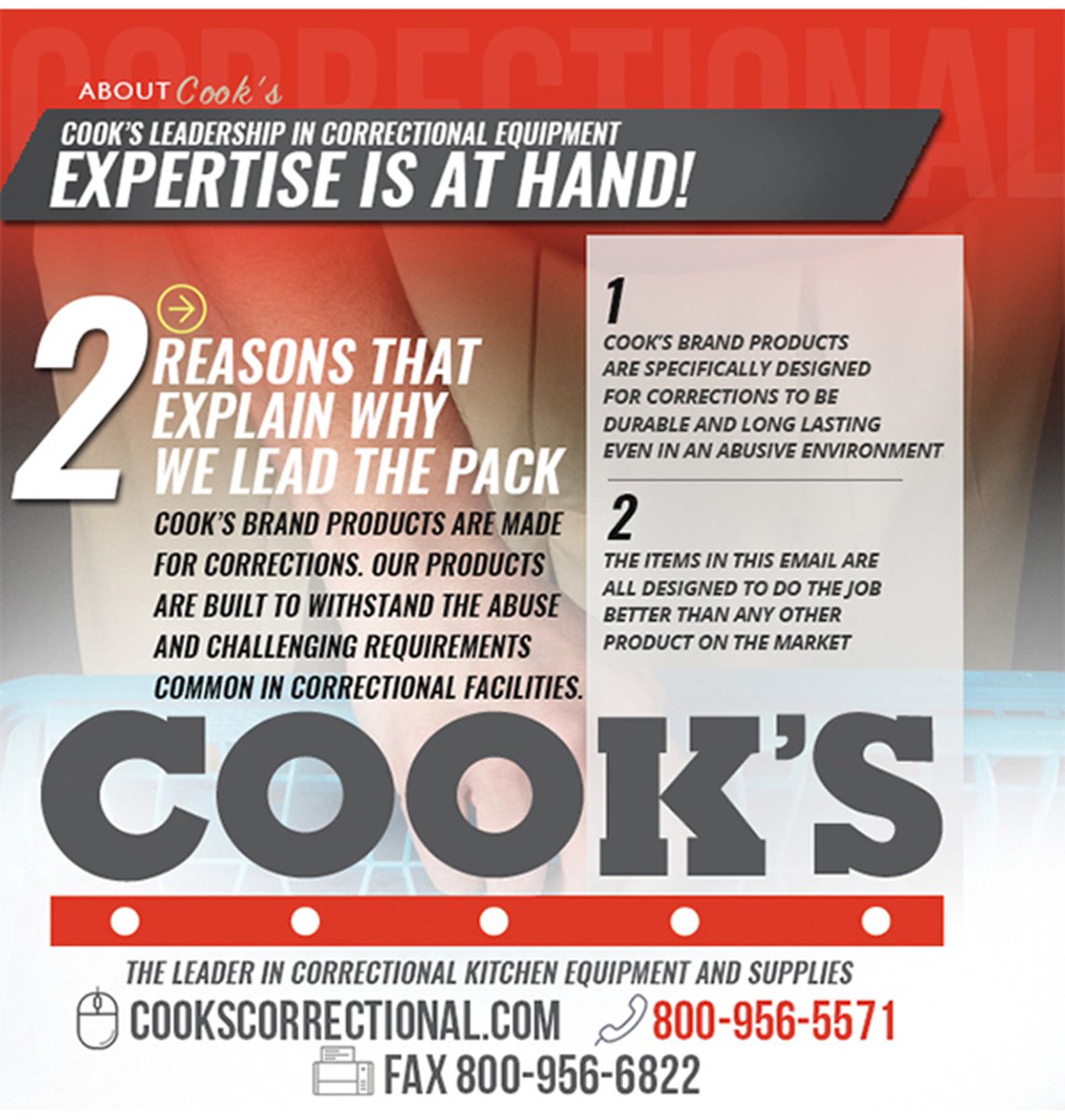 cookscorrect's tweet image. Stock Up on Essential Kitchen Products for Corrections from Cook's Correctional! Call 800-956-5571 x 116 or visit:
bit.ly/Cooks-Stock-Up
#CooksCorrectional #foodservice #sheetpans
#prisonkitchensupplies #correctionalkitchenequipment