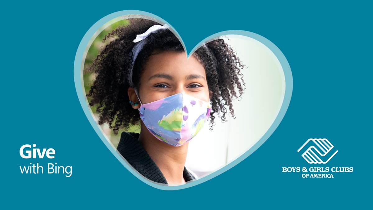 bing's tweet image. Make your searches count. Easily give back to the Boys &amp;amp; Girls Clubs of America and make an impact just by searching on Bing. To get started, join Microsoft Rewards, search to earn points, and together we’ll create change in local communities everywhere. msft.it/6011TIeJL