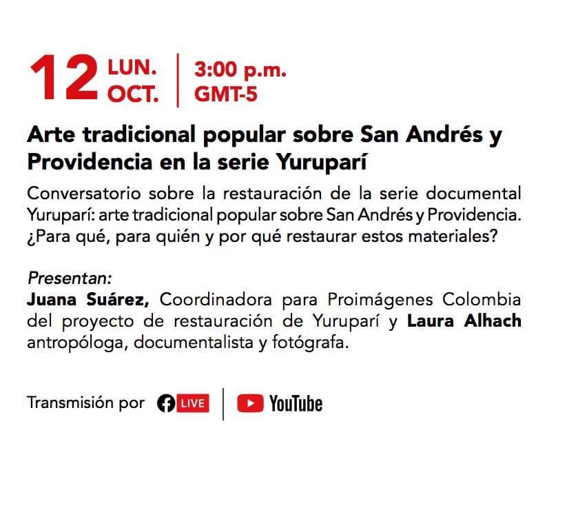 cinembargo's tweet photo. Hoy 3 pm hora bogotana, a propos una fecha clave para hablar de decolonizar: conversación sobre los 3 Yurupari de Islas Colombianas: San Andrés, Providencia, Santa Catalina. @CinematecaBta youtube and facebook #yurupari #columbusdaybash https://t.co/vKsstFfwjP