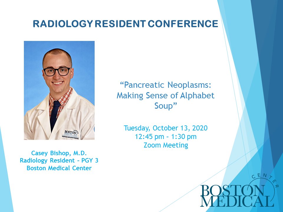 BURadiology's tweet photo. Excited to share that Dr. Casey Bishop, PGY 3, will be giving a lecture tomorrow about "Pancreatic Neoplasms." We love our residents and seeing what they have been doing! Check us out!
#radiology #radres #residentconference
@The_BMC @BUMedicine https://t.co/2mdBCUaGZ1