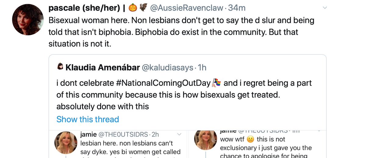 ah apparently theres mystery biphobia, apparently being called a cunt for saying dyke because i happen to like more than one gender is not biphobia