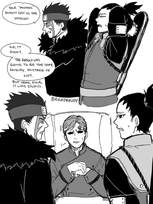 More older cousins bc it's fun to think about how they'd be. Also RIP Gaara their post mission reports are always the longest bc they go back and forth about every point of the mission 