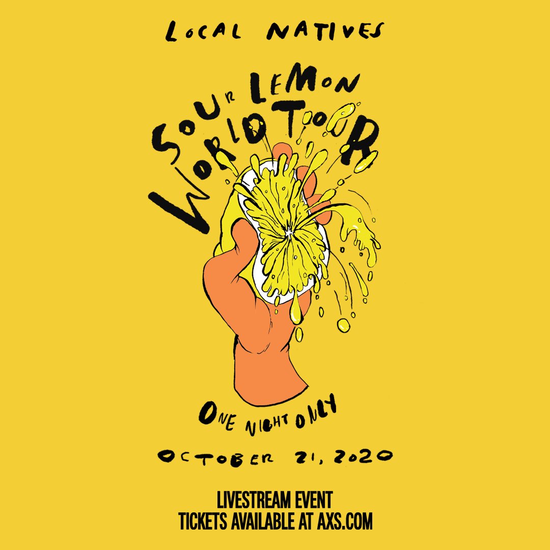 localnatives's tweet photo. Thrilled to announce that we’ll be playing a live-streamed concert on October 21st from Lodge Room here in Los Angeles. It’ll be the first time we’ve gotten to play together as a full band since March and though we can’t yet be with you in person, we hope that you’ll join us. https://t.co/nYLexUoY8Q