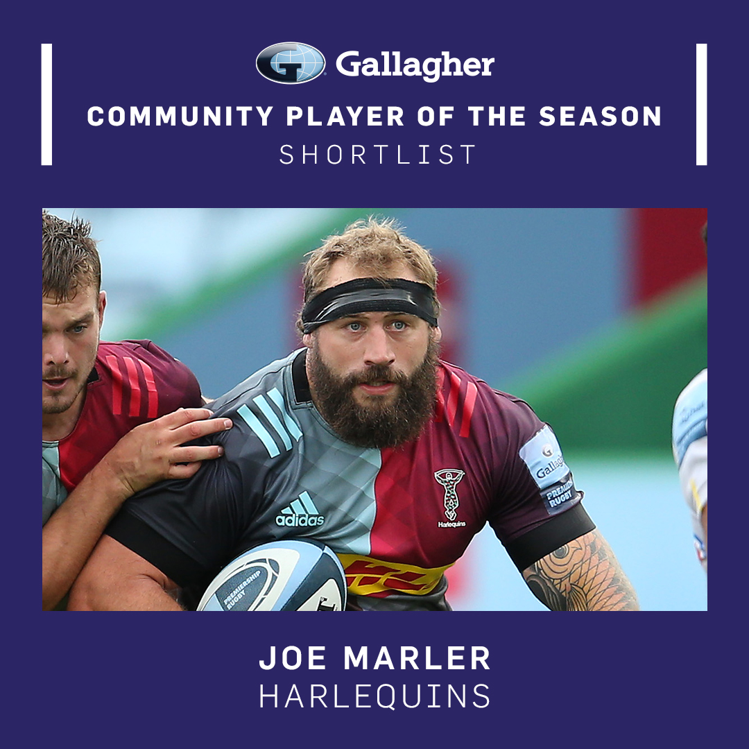 Harlequins's tweet photo. 🏅 He's inspired our @HITZRugby learners, supported key workers &amp; used his platform to promote LGBTQ+ inclusivity in rugby, @JoeMarler has gone the extra mile this season. 

An obvious choice to be nominated for @premrugby's Community Player of the Season!

#COYQ #PremRugbyAwards https://t.co/yKiJxUsFdr