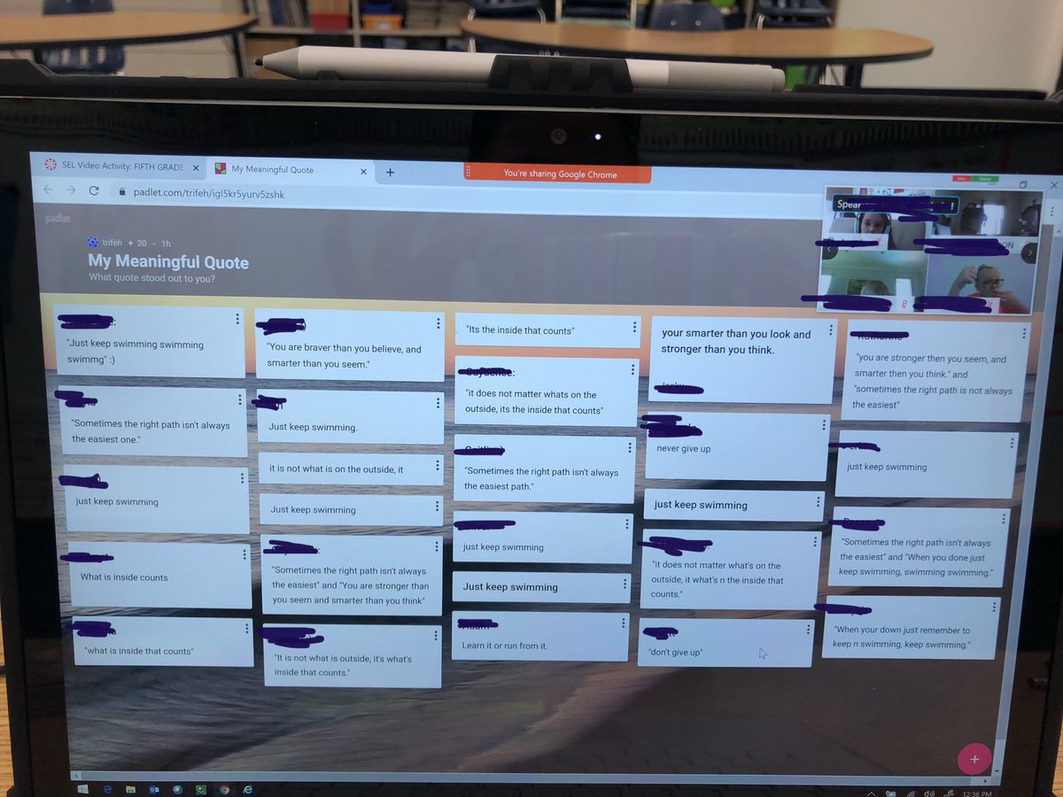 hmtrif's tweet photo. It was great to read the quotes that stood out to my kiddos from our SEL video (who doesn’t love clips from Disney movies?!) ⭐️Our Padlet led to some great discussions about what the phrases mean to us! @NPESharks https://t.co/IdzvnwMrJZ