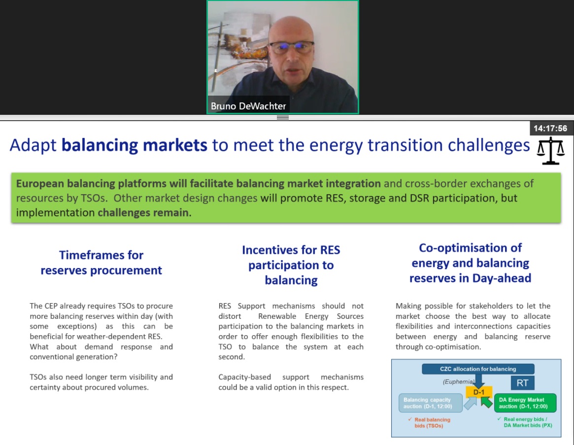 1.b/ Balancing:- shorter time horizon for reserve procurement + level-playing field- start thinking about co-optimisation. Q1: if DA & ID merge into a series of auctions, is DA still the right time to do the co-optimisation? Q2: Computation burden? Need for uplifts?