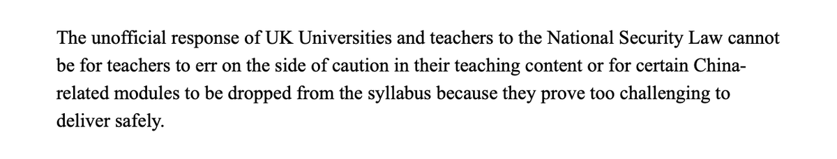 "If universities fail to condemn the law explicitly, then they are supporting it implicitly. As BACS has rightly pointed out," 28/32