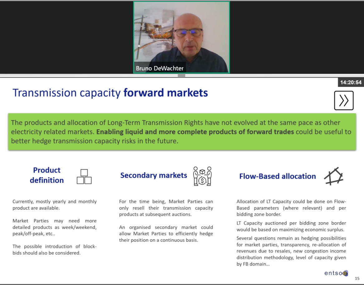 1.c (transmission capacity) forward markets:- Their importance not enough emphasised- Need to be complete (liquidity in all timeframes + ACER: longer contracts & maybe creation of hubs)- Innovation by thinking about FB allocation!