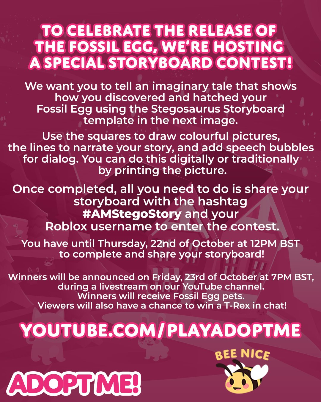 Adopt Me On Twitter We Re Hosting A Storyboard Contest To Celebrate The Release Of The Fossil Egg T Rex Use The Template To Complete Your Amstegostory And Share It With The Hashtag And - adopt me on twitter we re hosting a roblox egg template Adopt Me On Twitter We Re Hosting A Storyboard Contest To Celebrate The Release Of The Fossil Egg T Rex Use The Template To Complete Your Amstegostory And Share It With The Hashtag And - roblox egg template