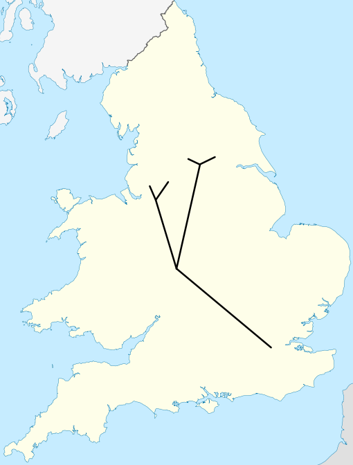 And then, you think, "hold on, that goes pretty close to Leeds. Why not do what we did with Manchester, so we can run trains into Leeds, but also up to Edinburgh?"Good idea! Let's do that on our map.