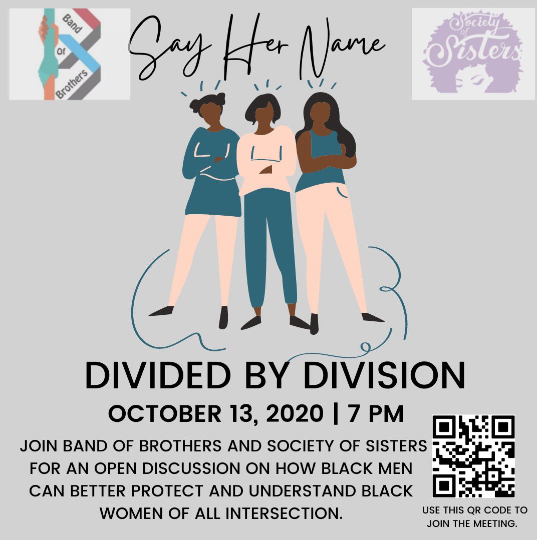 OSU_BandofBros's tweet image. osu.zoom.us/j/97354601286?…

Join @SOS_OSU and Band of Brothers tomorrow for an engaging discussion of the current status of relationships within the black community. 

We encourage you to learn, listen, and to continue to have these conversations in all spaces. Hope to see you there