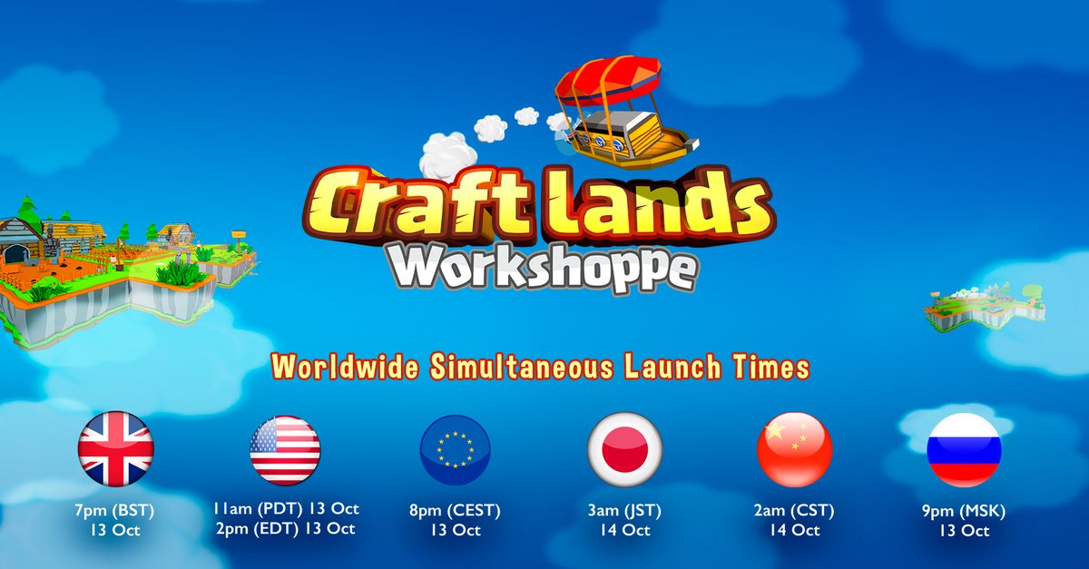 Just over 24 hours to go until Early Access launch! Launch countdown: webcountdown.net/?a=jxfg6eU

#CraftlandsWorkshoppe #CraftlandsWorkshoppeGame #SteamEarlyAccess #Steam #EarlyAccess