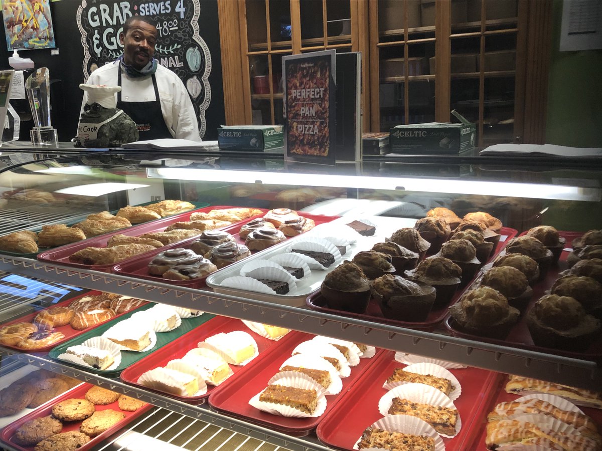 CCSC Cafe Manager Senico wants you to enjoy a treat from our bakery case!