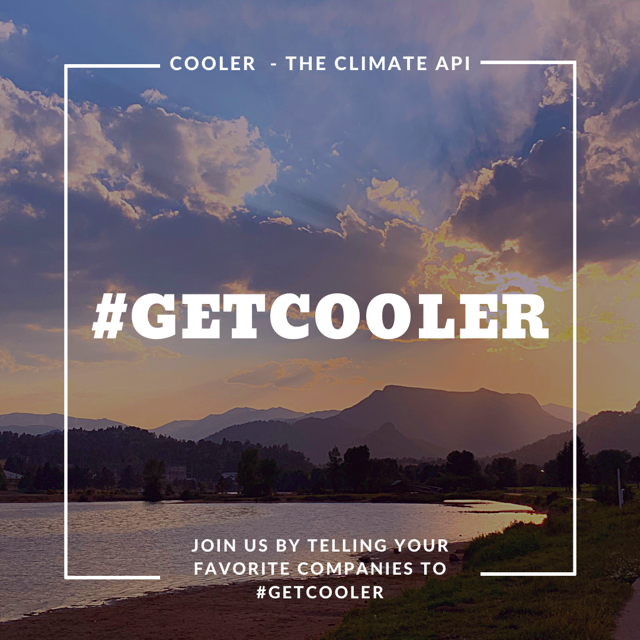 coolerclimate's tweet photo. Join us by telling your favorite companies to #getcooler! https://t.co/Vn3QN7bdSt