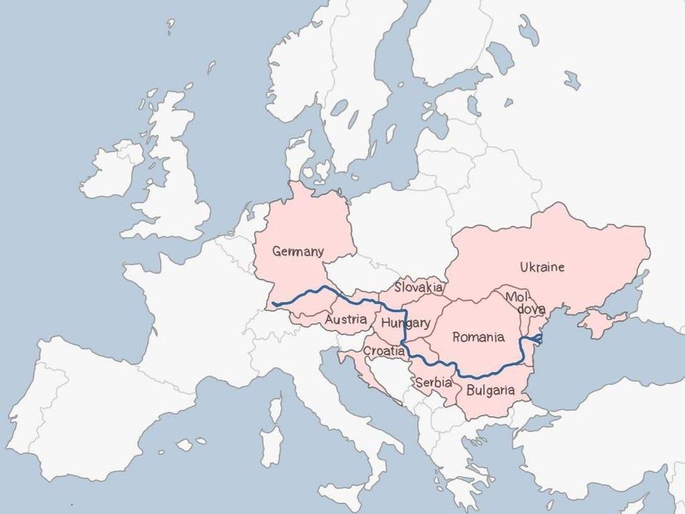 River Danube Map Europe