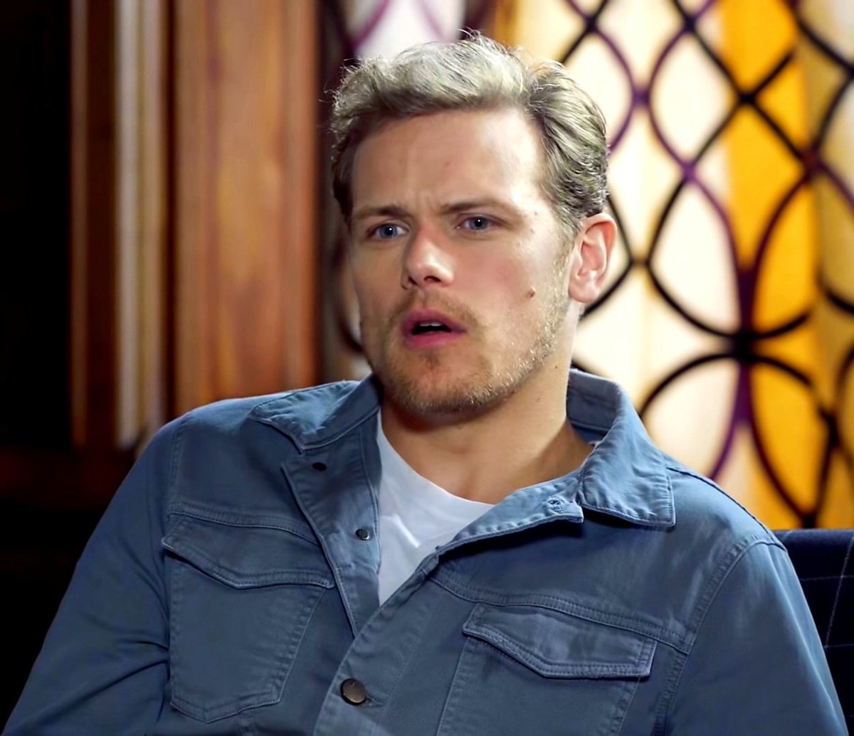 His reactions...priceless!! #SamHeughan