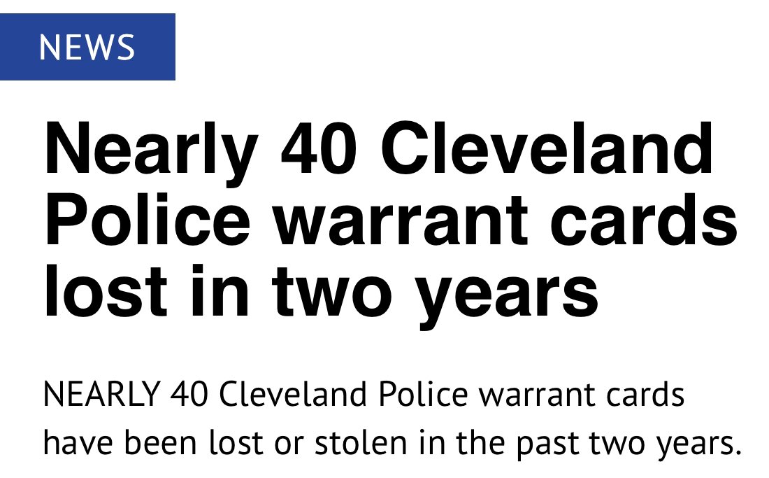 CLEVELAND POLICEone of the smallest forces in the country. if you want to see what one looks like just wait until they drop it on the street in front of you