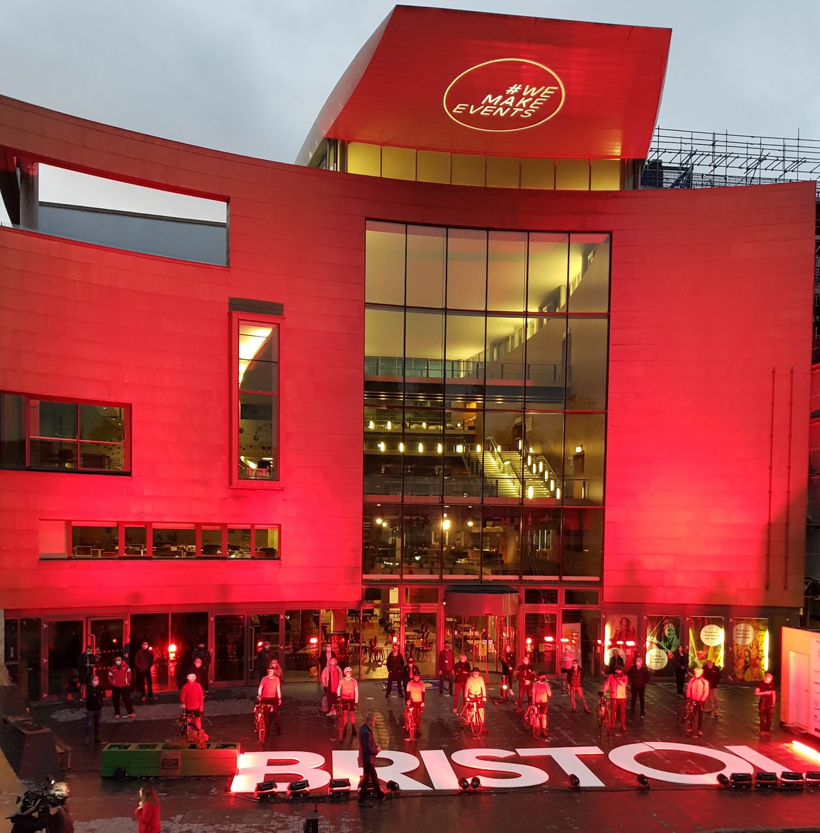 The <a href="/Bristol_Beacon/">Bristol Beacon</a> hosted #TheSurvivalTour highlighting the #WeMakeEvents campaign . Follow the team &amp; donate wemakeevents.com/the-survival-t…