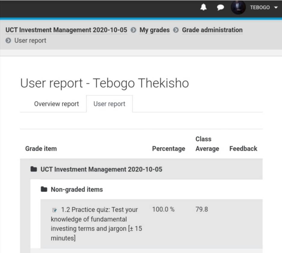 Encouraging start to my @getsmarter UCT Investment Management Course. https://t.co/5EH7zuDKiQ