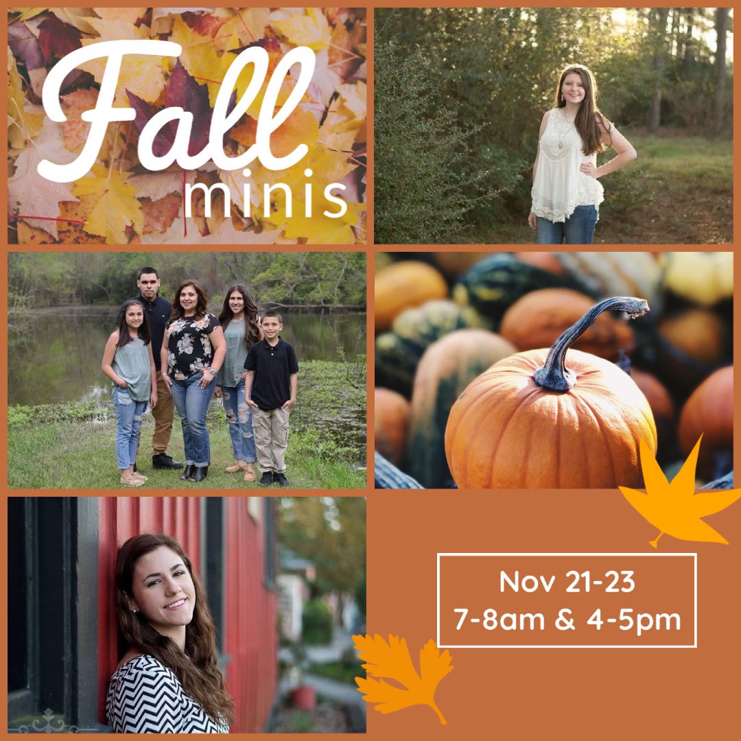 ibaphoto's tweet photo. Introducing Fall Minis! 🍁 Text me for the details. 🍂  281-309-2598 https://t.co/dnRlNdI2nh