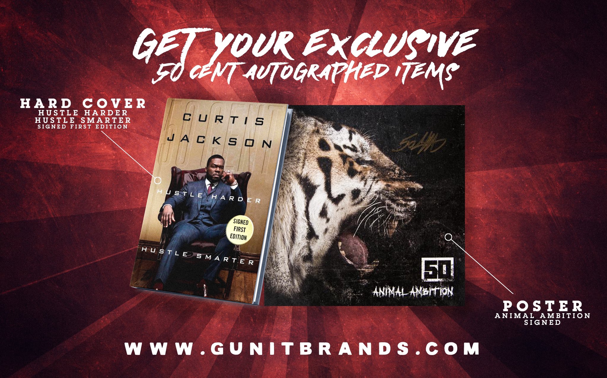 50cent on X: Get Your Exclusive Autographed 50 Cent Items Here:    / X