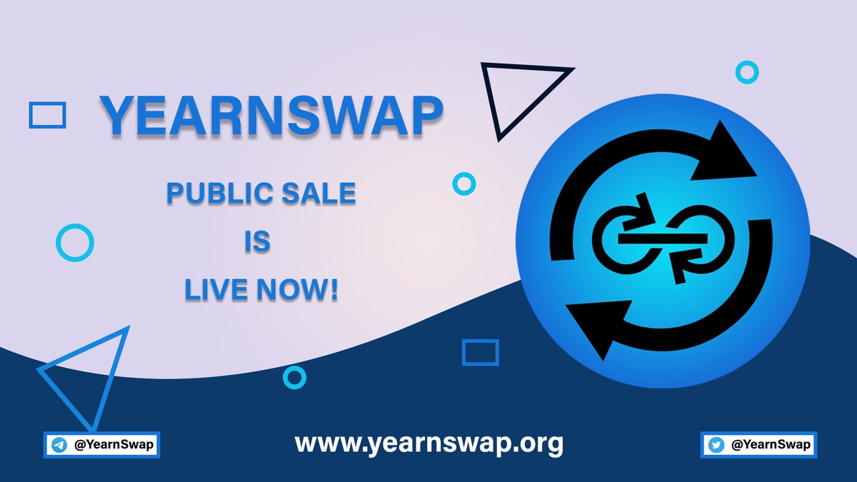 #YFSW Pre Sale LIVE NOW!
To buy YFSW ,send ETH to our Pre Sale Address below -YFSW will be transferred to your wallet immediately.

0xdDA6FEB395585C7CAffdE2289778D31C4a2e7777

Price : 1 ETH = 20 YFSW 
Min buy : 0.1 ETH

🚀Only 10k Max Supply🚀
.
.
.
#YFSW #YEARNSWAP #YEARNFINANCE