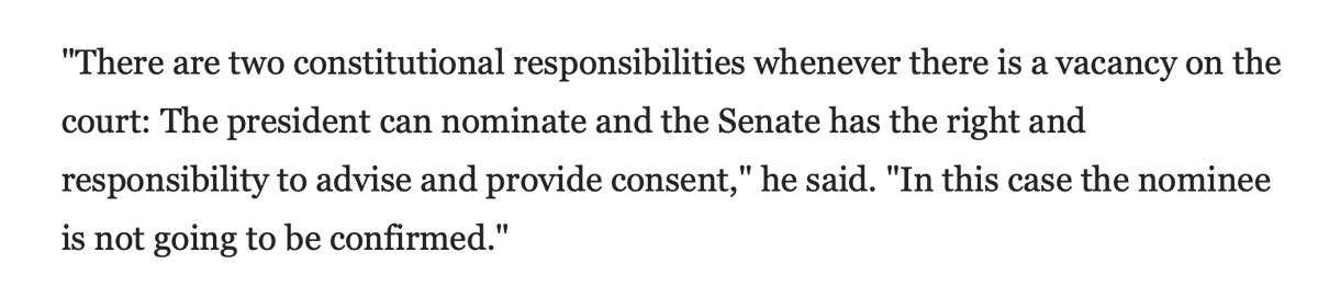 While  @BenSasse gives his "Oh, Im so much purer than everyone else, let me tell you about civics," let's discuss what a lying sleaze he is. He declared in 2016 that Merrick Garland would not be confirmed. Period..../1