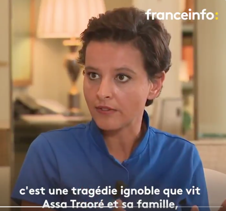 Quand  @najatvb déclare qu’il faut « d’abord entendre la douleur » d’une soeur qui a perdu son frère, et passe opportunément sous silence le racialisme d’Assa Traoré, elle se donne les moyens de ne pas approuver des élucubrations, tout en passant pour celle qui les comprend.