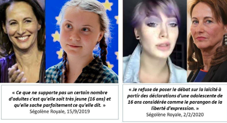 Quand  @RoyalSegolene efface tous ses tweets favorables à l’ #hydroxychloroquine ou bien défend  #GretaThunberg mais pas  #Mila, elle suspend son approbation au profit qu’elle en retire. J’appelle « socialisme », là encore, faute d’un meilleur mot, cet attentisme opportuniste.