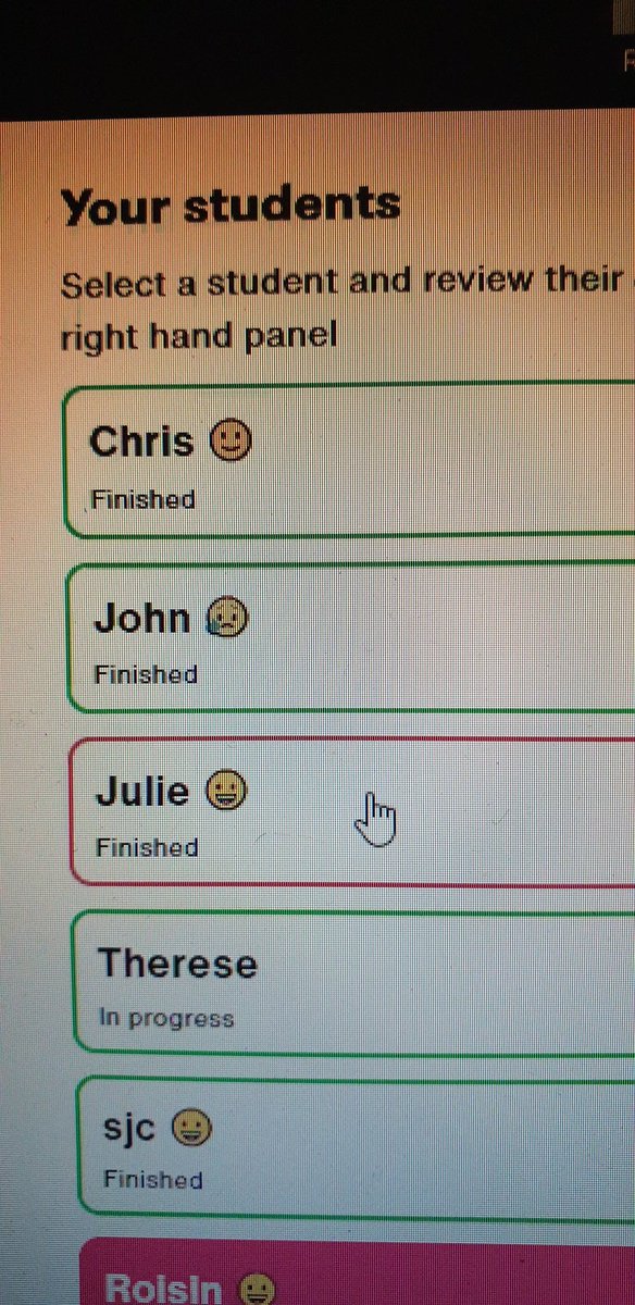 sjayc's tweet image. Loving this #MicrobitClassroom demo by @rofaherty23 for #CodeWeek2020. Game changer for #LeavingCert #ComputerScience teachers.They can share code with all/some students,download progress report, and students can indicate how they feel at end of each class. @PDSTcs #edchatie