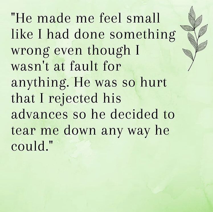 metootech1's tweet photo. “He made me feel small like I had done something wrong even though I wasn’t at fault for anything. He was so hurt that I rejected his advances so he decided to tear me down any way he could.” https://t.co/G3IYYn36cK
