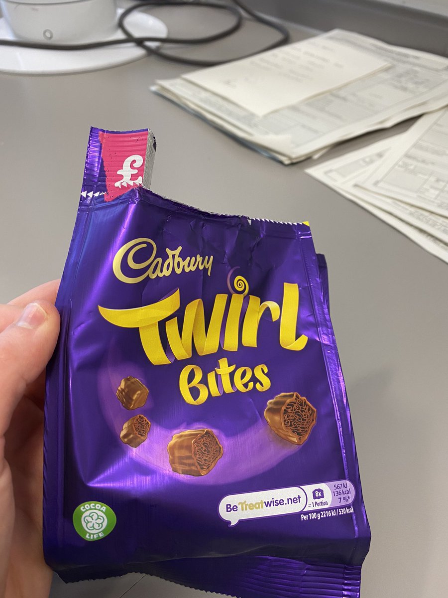 loobixcube's tweet photo. @CadburyUK hi why do my twirl bites look like this??? very disappointing https://t.co/YNGSgeaDmD