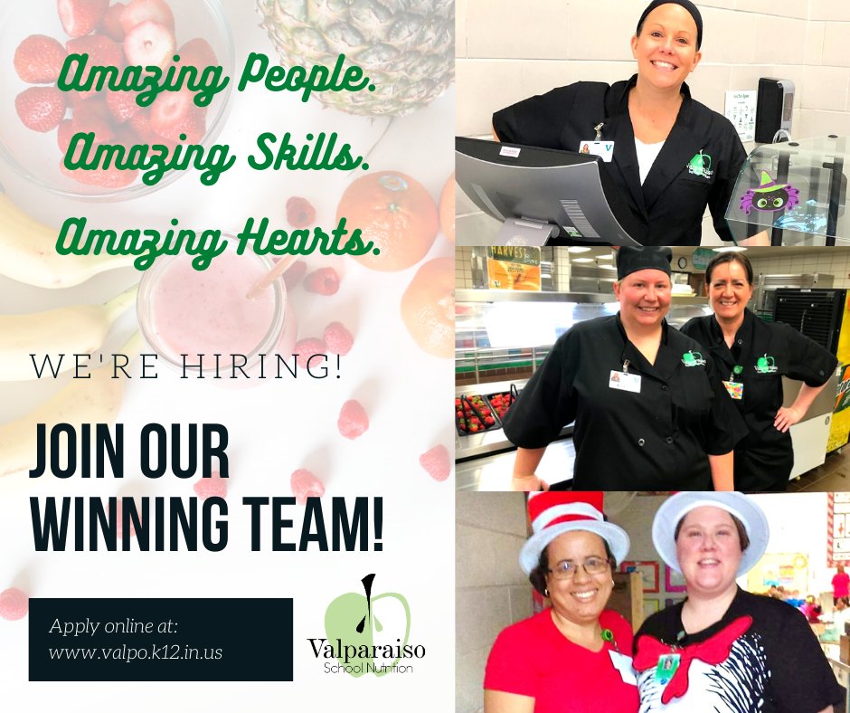 Make a difference in a child's life <a href="/Valpo_Schools/">Valparaiso Community Schools</a> by supporting academic success with healthy meals.