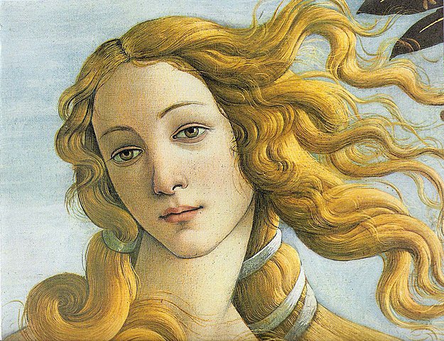 Ruby as 𝑻𝒉𝒆 𝒃𝒊𝒓𝒕𝒉 𝒐𝒇 𝑽𝒆𝒏𝒖𝒔 (detail of Venus) by S. Botticelli: it shows the triumphant Goddess of Love and Beauty. She stands in the centre, looking ethereal and luminous. She seems to draw all attention to herself; a symbol of beauty, both physical and spiritual