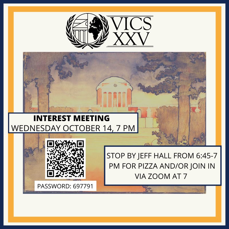 IRO_VICS's tweet photo. This week’s IRO meeting will be a VICS interest meeting! VICS is a Collegiate level conference that takes place in the Spring. Come learn more about the conference, Chair and Crisis chairing, other staffing opportunities and applications to be released. https://t.co/7siB0t775J