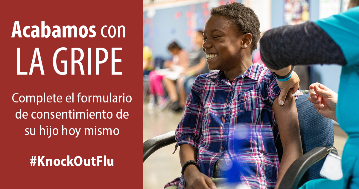 Getting a flu shot is more important than ever! Let’s #KnockOutFlu together so kids keep learning and our community stays healthy. All DVISD schools are hosting FREE flu vaccine clinics for students. Forms, dates, and more information is available at bit.ly/dvfluclinic2020