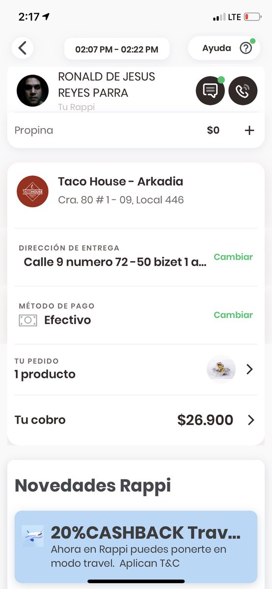 Rikigil's tweet photo. @sicsuper @RappiColombia me parece el colmo que muevan arbitrariamente la facturación del cliente, pide uno algo, y después le cobran un valor completamente diferente al pactado inicialmente !! Que falta de respeto https://t.co/CuvBc64nUe