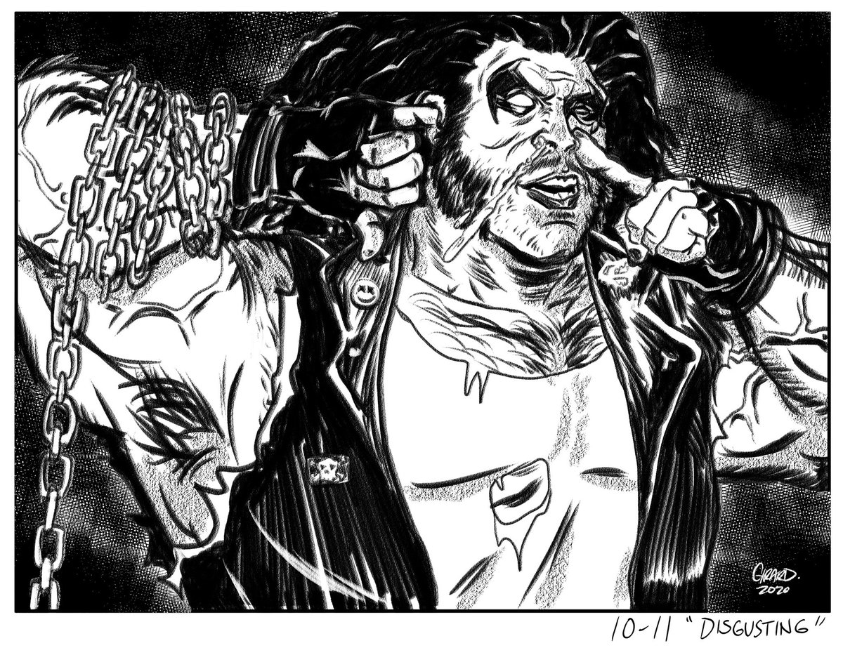 kevbo80's tweet photo. #inktober Day 11 (a day late, ugh) - “Disgusting” #inktober2020 #lobo #themainman #dccomics https://t.co/J8uC62KSFr