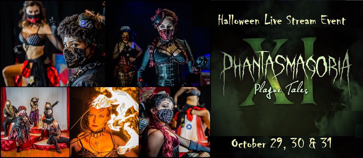 bbmannhall's tweet image. The brand-new @PhantasOrlando PHANTASMAGORIA XI “Plague Tales” thunders onto the virtual stage with 5 newly told Tales of Terror!  Learn more about our live stream show from Oct. 29-31, 2020 bit.ly/3dlz7lm
