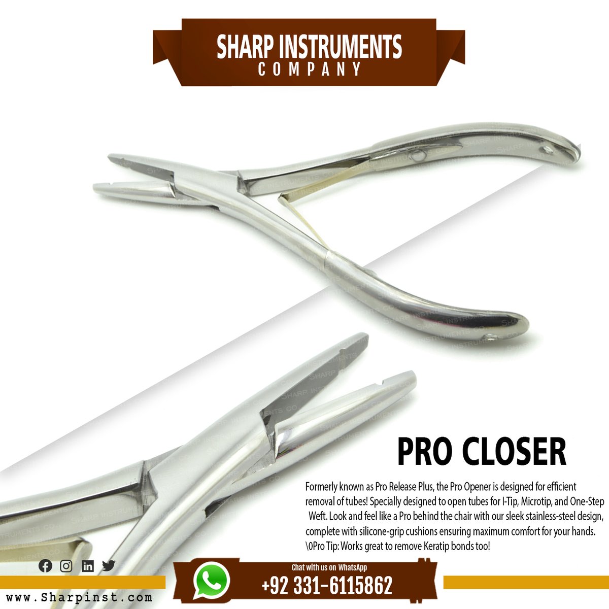 SharpCompany's tweet image. Pro Closer Hair Extensions Pliers.
#sharpinstrumentscomapny #sharpinst
#Scottsdalehairextensions #tempehairextensions
#phoenixhairextensions
#Arizonahairextensions #extensionspecialist #hairextensions #extensionsalon #salonscottsdale #scottsdalehair