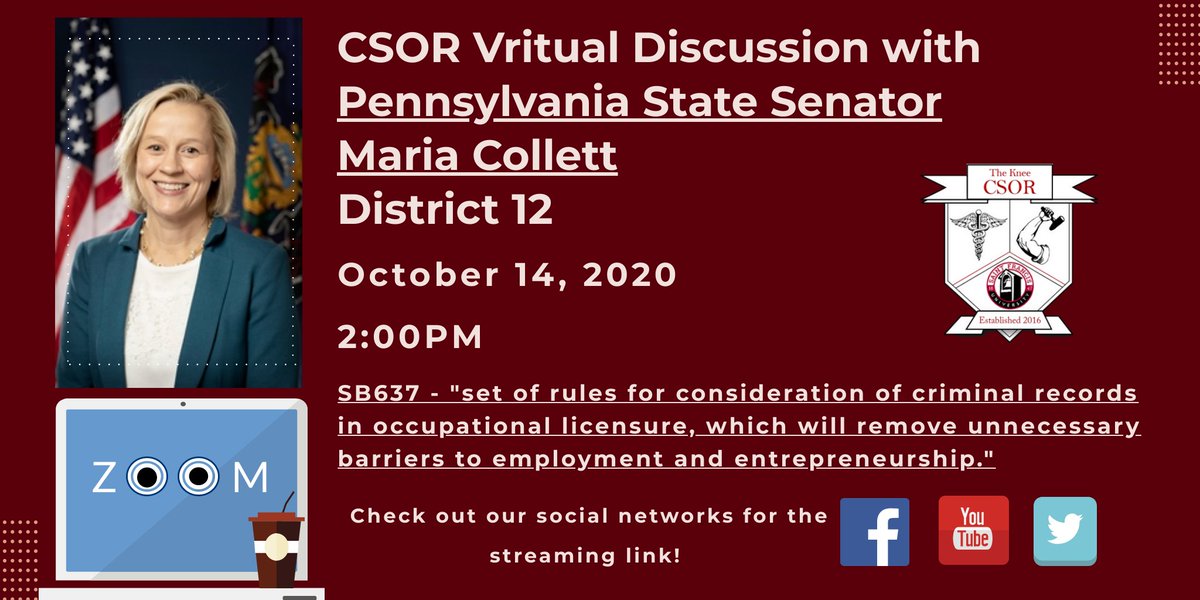 SenatorCollett's tweet photo. Tomorrow, Iโll join the @CSOR_SFU to discuss #SB637, which clarifies how licensure boards can and canโt use criminal records in their decisions, removing barriers to employment and making it easier for people with criminal records to get back on their feet. https://t.co/SYKR7U79H7