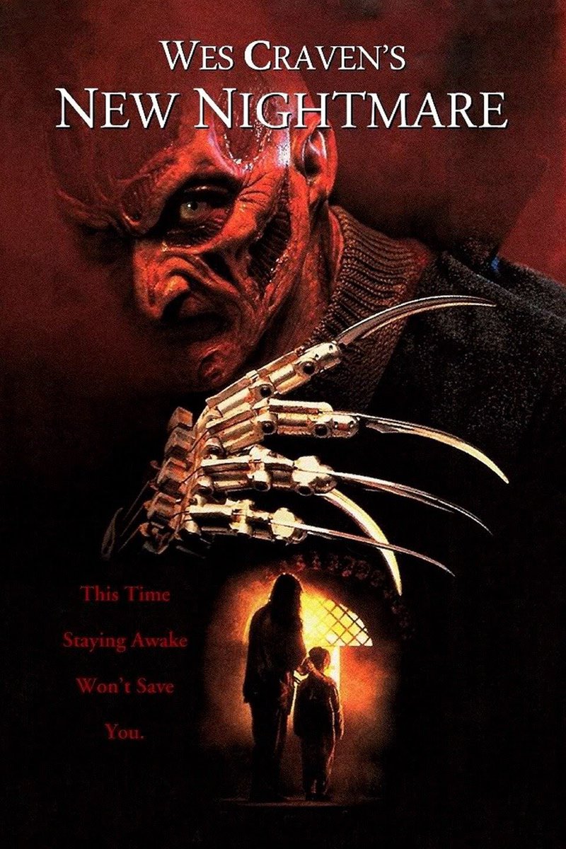 Now watching another favorite of mine, Wes Craven’s New Nightmare. This extremely meta return to the nightmare legacy revolves around Heather Langenkamp (the actress who plays the lead in the first film) and her son as Freddy Krueger tries to bring himself into our reality.