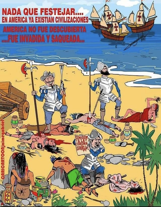 Rafy1974's tweet photo. There is nothing to celebrate. Fuck you Christopher Columbus https://t.co/OREN4aSCFM