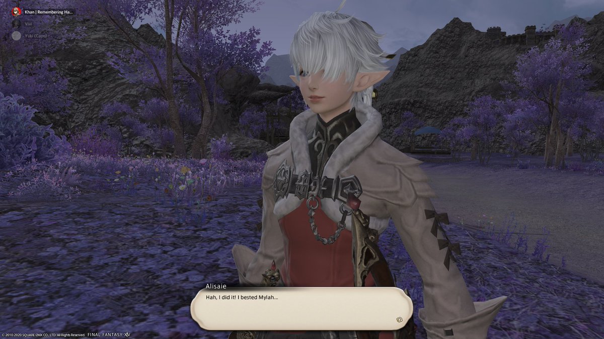 No Alisaie sweetie I just wanted to get it over with hfJFksf