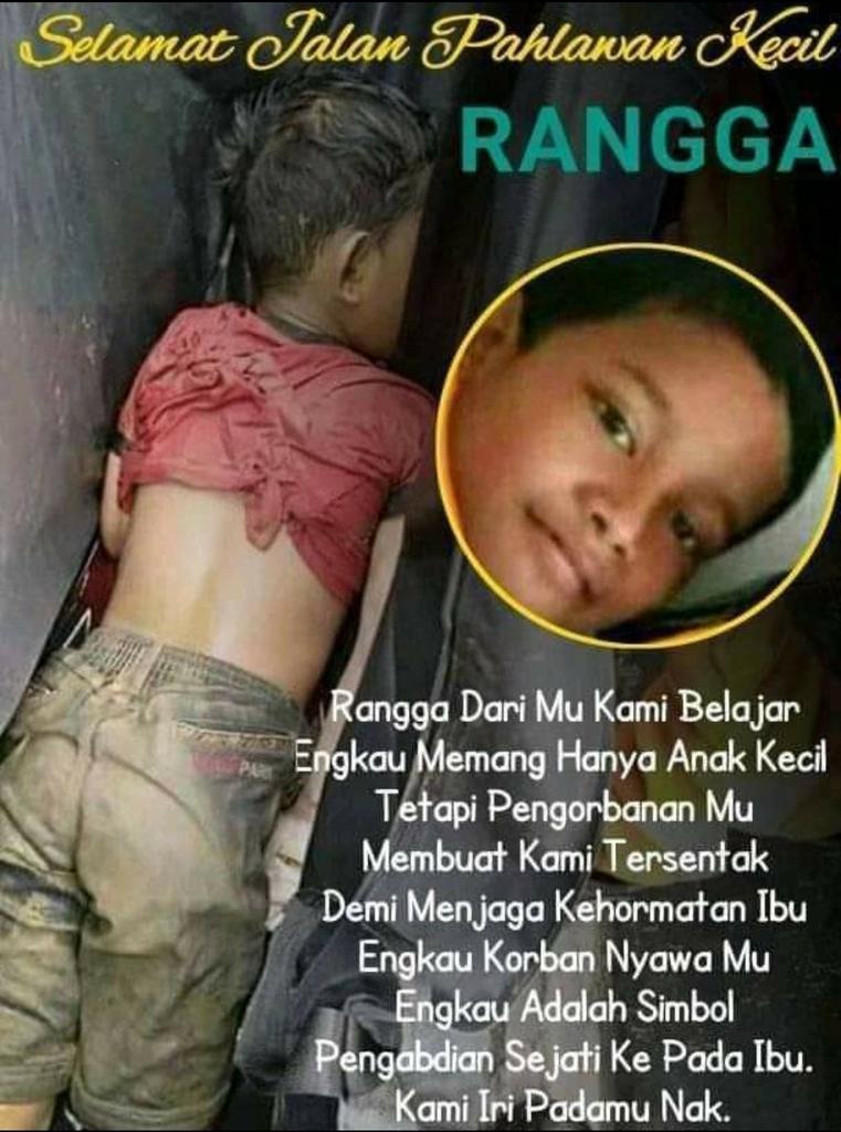 Jasad Rangga yang telah ditemukan oleh pihak kepolisian.