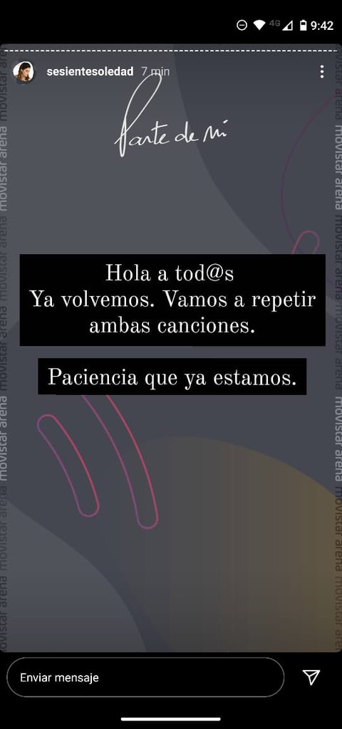 NiValenzuela's tweet photo. Paciencia que arranca otra vez. Siempre respetando el publico 👏🏻 @sole_pastorutti #partedemisoledad #partedemi https://t.co/huInsXuALt