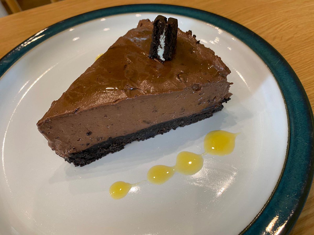 MillieMall's tweet photo. Iโm sharing more photos of our young ladyโs baking for the #LIbakeoff this #kittyloafmonday .... the latest challenge is desserts so she chose to make dark chocolate & passion fruit cheesecake! Mum says yum! ๐ https://t.co/p1z4YhPwSm
