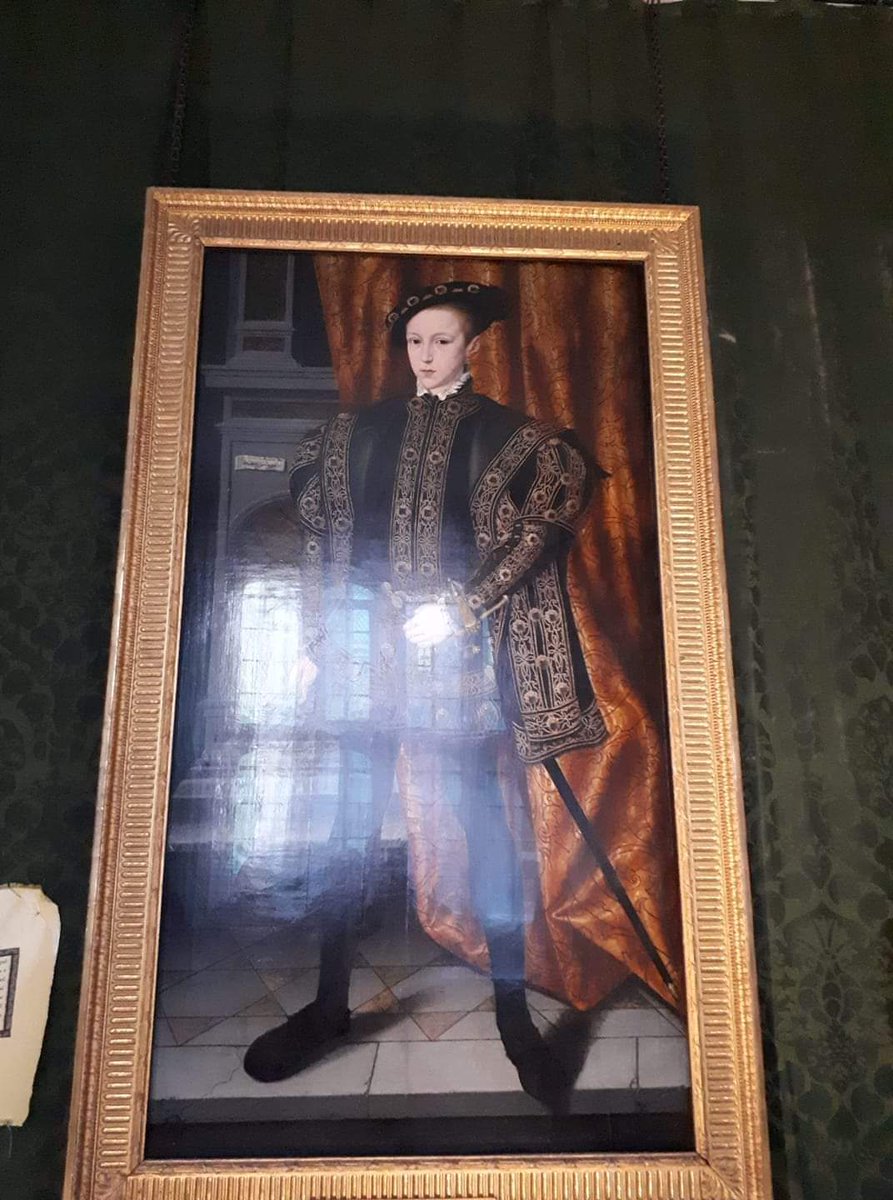 This portrait of Edward VI, born on this day 483 years ago, stands proudly at Hampton Court.

When I came face to face with it, it made me think what an enigma Edward remains.

Precocious and intelligent, the son Henry so longed for died before he could ever truly make his mark.